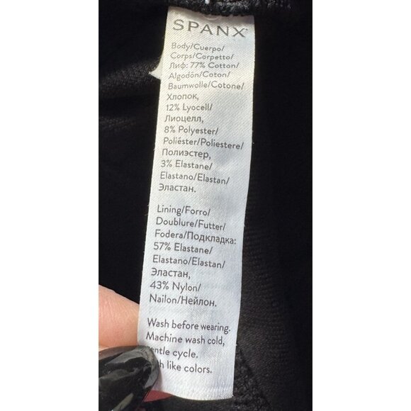 SPANX Women's Sz MP Or Medium Petite Black Jean-ish Ankle Leggings  20018Q - Picture 6 of 10
